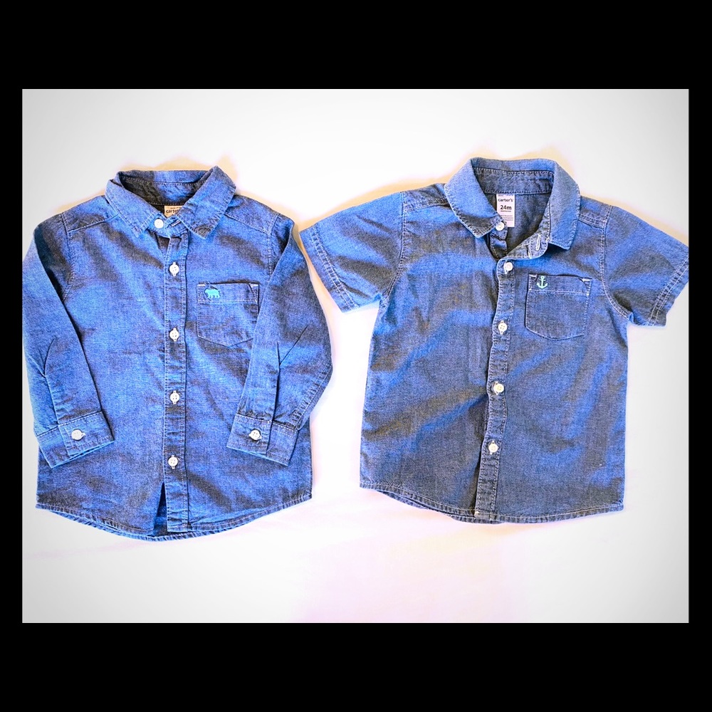 BUNDLE: 18-24 Mo. Carter's Chambray Tops